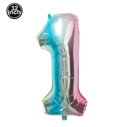 Balloon 1 Number Balloons Wild One Green Globe Blue Figure 1 Birthday Big Large 32 inch Red Rose Golden Silver Black Colorful