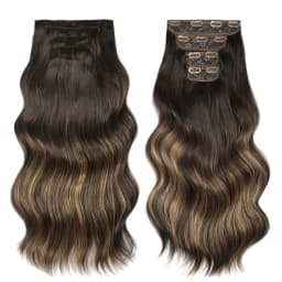 Bio Body Wave Clip In Hair Extensions 22 Inches 4 pcs/lot 220g Soft Natural Heat Resistant Fiber Clip In Synthetic Hair