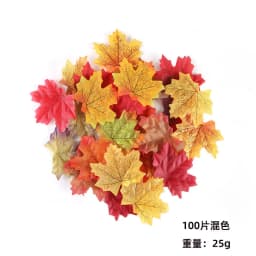 50Pcs Fall Harvest Decor Props Artificial 3D Pumpkin Gourd Acorn Berries Maple Leaf Artificial Pumpkin Craft Simulation Hallowee