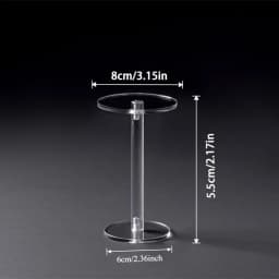 Acrylic Transparent Jewelry Perfume Cosmetics Display Stand Frame Round Diamond Ring Holder Bracket Small Doll Model Organizer