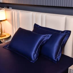 Luxury Ice Silk Fabrics Elastic Fitted Sheet Summer Solid Bedding Mattress Protector Cover Queen King Size Bed Sheet Set 4 Sizes