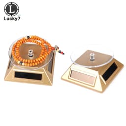 360 Turntable Solar Showcase Rotating Jewelry Watch Ring Phone Stand Display Jewelry Organizer Jewelry Display Stand 4 Colors