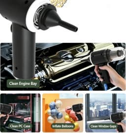 Handheld Car Vacuum Cleaner, Portable Cordless, Dual use of blowing and suctionMulti-Nozzles, for Car, Home, Pet, Office