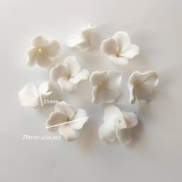 50pcs Handmade Ceramic Flower Material White Color Porcelain Floral Hair Accessories For DIY Jewelry Make Parts