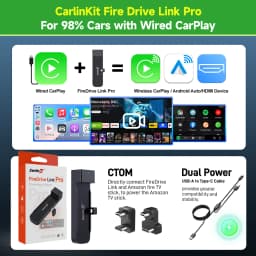2026 Carlinkit Wired CarPlay to HDMI Adapter For Fire TV Stick Videos HDMI Streaming Box Faster Connect 2K Support HDMI Devices