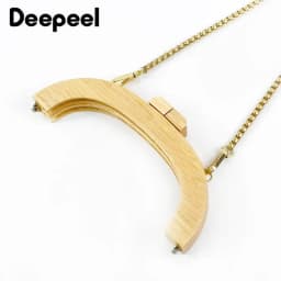 1Pc 20/25cm Wooden Purse Frame Handbag Handle Woven-Bag Closure Kiss Clasp Bag Wallet DIY Handmade Sewing Brackets Accessories