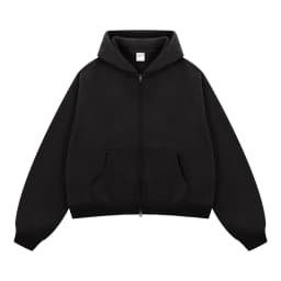 ZODF Trendy 2025 Winter Man Solid Fleece Boxy Hoodies Unisex 350gsm Double Head Zipper Hooded Sweatshirts Coat HY1122