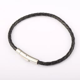 4mm 6mm Stainless Steel Clasp Simple Design Bangles Red Black Brown Men's Man-made Leather Bracelets LB775