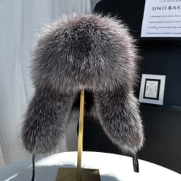 New 100% Genuine Fox Fur Ear-Protecting Hat Men Real Raccoon Fur Hat Women Winter Warm Fur Real Sheep Leather Snow Hat