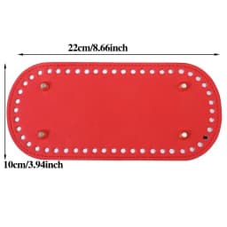 Oval Long Bottom For Knitted Bag Pu Leather Bags Accessories Handmade Bottom Solid Color Diy Crochet Bag Accessories 22*10cm