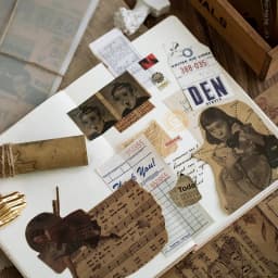10 Pcs Large Size Junk Journal Paper Retro Map Material for DIY Scrapbooking Collage Album Week Diary Decoration Background