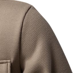 Autumn Winter Fleece Waffle Lapel Zip-Up Jacket Men's Pocket Casual Outerwear
