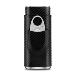 3-pack Cigar Case Portable Leather Holder Box Storage with Stainless Steel Sharp Cigar Cutter Luxury Smoking Accessories CH-24FA
