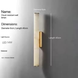 Modern Copper and Black Wall Lamp Faux Marble Wall Light for Entryway Bedroom Dining Room Hallway Home Decor Lighting
