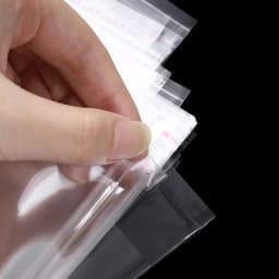 100Pcs Multiple Size Plastic Packaging Bags Self-adhesive Plastic Bag Ziplock Bag Jewelry Food Storage Bag Kitchen Package Bag