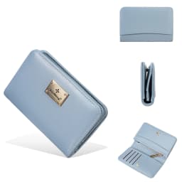 High-Quality New Women's Short Wallet High Capacity Card Clips Simple Zipper Coin Pocket Photo Holder Wallet for Girls