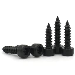 15-100pcs M2 M2.6 M3 M3.5 M4 M5 M6 Grade 8.8 Black Carbon Steel Hex Socket Hexagon Cap Head Self Tapping Screw Allen Head