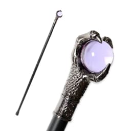 10 Colors Silver Alloy Dragon Claw Crystal Ball Walking Cane Detachable Vintage Walking Stick Cosplay Party Prop for Men Women