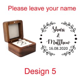 Custom Wooden Ring Box Personalized Engagement Wedding Rings Bearer Case Valentines Day Gift for Couples