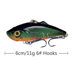 1pcs VIB Vibration Fishing Lure 6cm 11g Long Casting Rattlin Iscas Artificial Wobbler Plastic Hard Bait All Swimming Carp Tackle
