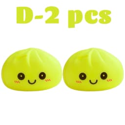 2026 New Luminous Colored Steamed Dumpling Squishy Toy, Soft Silicone Decompression LED Night Light, Glowing Squeeze Lamp for An