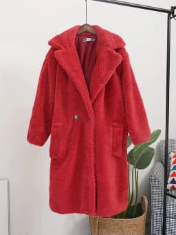 ZADORIN Winter Thick Warm Solid Teddy Coat Women High Street Oversized Pink Faux Lamb Fur Coat Woman Long Faux Fur Jacket Coats