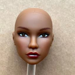 1/6 Coffee Beige Superwhite Skin Doll Heads Candy Color Hair Heads Collective Female Doll Figure Toys