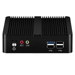 Helorpc Pfense Industrial Mini PC Inter Celeron Processor with 4XUSB HDMI VGA 2XRS232 Support Windows10/11 LINUX Deskto Computer