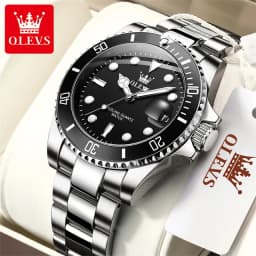 OLEVS Top Original Quartz Watch for Men Diving Series Stainles Steel Waterproof Man Watch Fashion Luxury Brand Men's Wristwatch