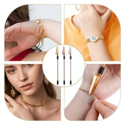 Metal Bracelet Helper Tool Hook 3 Colors Pretty Bracelet Helper Easy Jewelry Wearing Tool Aid Assistance for Bracelet Necklace