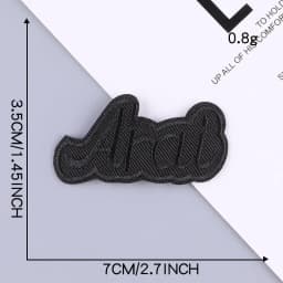 Self Adhesive Small Black Embroidery Patches for Clothing Jeans Iron on Clothes Sticker OK Sport Letter Applique DIY Hole Repair