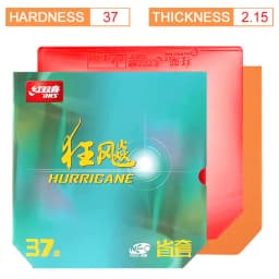 DHS NEO Hurricane 3 Provincial Table Tennis Rubber Orange Sponge NEO H3 Prov OS Ping Pong Rubber Sticky Top Sheet