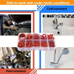 351pcs Silicone O-Ring Set, 10 Sizes, Oil and Heat Resistant, Suitable for Cars and Pipelines