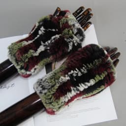 Hot Sale Winter Women Natural Real Rex Rabbit Fur Gloves Good Elastic Knitted Rabbit Fur Mittens Lady Real Rex Rabbit Fur Gloves