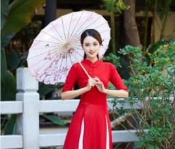 Red National Dance Costume Mesh Outfit Performance Practice Uniform White Net Shirt Square Dancing Traditional Costume Women