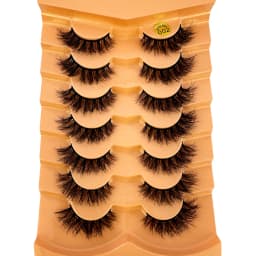 New 7 Pairs of Thick, 3D Simulation Mink Fur Fake Eyelashes Short, Dramatic Fake Eyelashes Wholesale Full Line Fake Eyelash Make