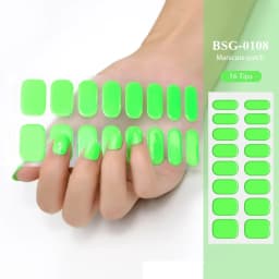 16/20/22Tips Semi-Cured Gel Nail Patch Adhesive Sliders Long Lasting Full Gel Nail Stickers DIY Manicure Harden In UV Lamp Need