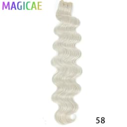 Magicae 30Inch 200g/Pc Chocolate Ombre Brown Orange Blond P27/613 Bio Body Wave Grey High Temperature Synthetic Hair Extension