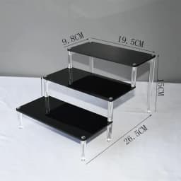 Black Acrylic Shelf Display Stand Perfume Cupcake Stand Figures Toys Desserts Holder Collection Cosmetic Shelves Organizers