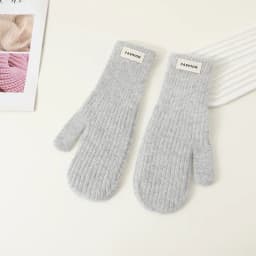 27CM Long Imitation Rabbit Hair Thickened Knitted Yarn Gloves Women Winter Keep Warm Cute Lovely Multicolor Elasticity Mittens