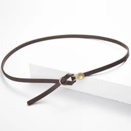 Women Knotted Thin Belts Solid Color PU Leather Metal Buckle Thin Long Waist Belts Lady Girls Dress Coat Decor Waistband