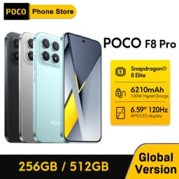 POCO F8 Pro Global Version Smartphone Snapdragon 8 Elite Octa core 6.59"120Hz HyperRGB AMOLED Display 6210mAh NFC 5G