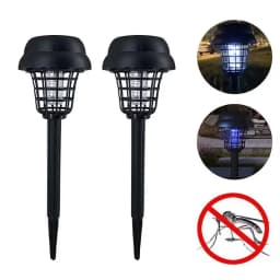 JOYINLED 2/4pcs Solar Bug Zapper Waterproof Outdoor Mosquito Zapper Mosquito Repellent Lamp for Indoor Outdoor Use Garden Patio