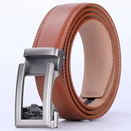 Brown Coffee Black Grass Green Men's Belt Automatic Ratchet Buckle Luxury Brand Genuine Leather Belt Men Ceinture Homme B64