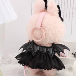 For Labubu Doll Clothing A skirt with black bat wings Halloween Doll Costumes 17cm Clothing Shoes Doll DIY Accessories