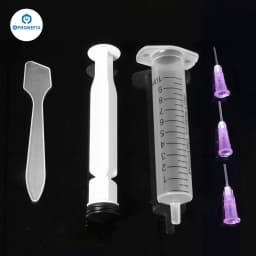 Manual Solder Paste Dispenser Flux Syringe Welding Glue Propulsion Tool UV Solder Mask Ink Welding Green Oil Pusher for PCB BGA