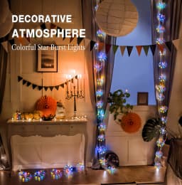 USB Firework Light String LED Garland Fairy Light Burst Star String Lights DIY Flower Decor Light for Christmas Wedding Party