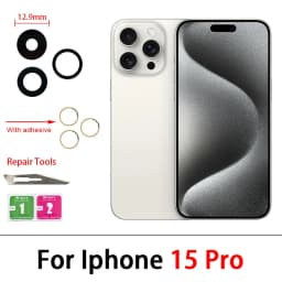 Good Back Rear Camera Glass Lens For iPhone 11 12 13 14 15 16 17 Pro Max Plus Mini Air With Adhesive