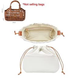 Hollow Bag Organizer Insert for MiuuuuuM Leather Basket S Woven Canvas Storage Bag Support Storage Inner Liner Bag Accessories