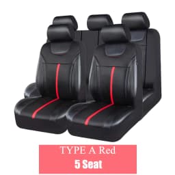 AUTOKING PU Leather And Mesh Cloth Universal Car Seat Cover Set Car Accessories Unisex Fit Most CAR SUV Van Truck Seat Cushion